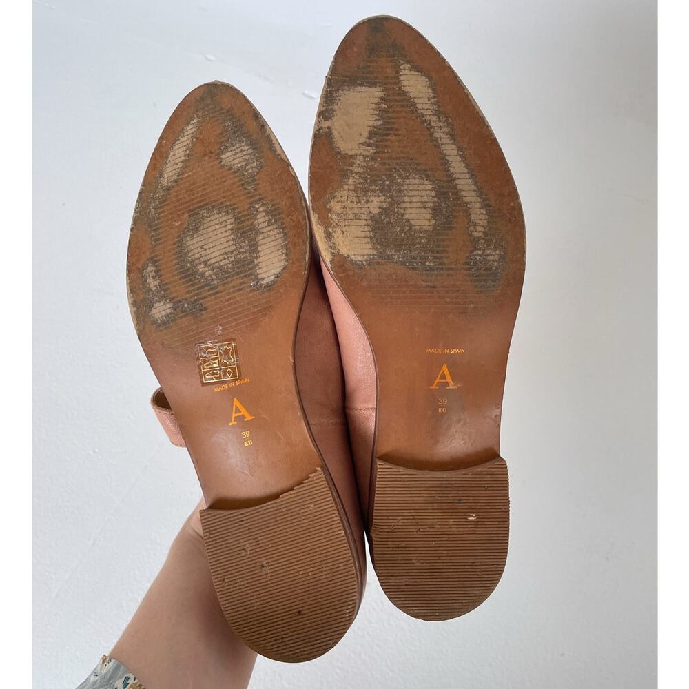 Anthropologie Rose Tan Leather D'Orsay Flats - Picture 7 of 7